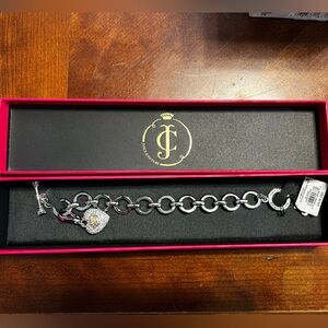 SOLD. Juicy Couture Pave Heart Charm Bracelet